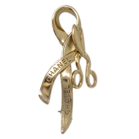 Chanel Scissors Brooch Pin Gold 02P XX90844 - Picture 1 of 4